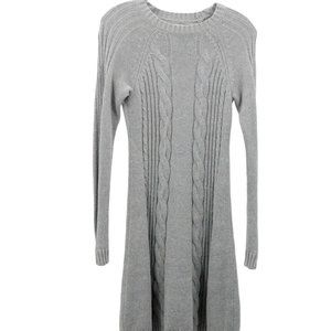 Hollister Grey Cable Knit Long Sweater Dress